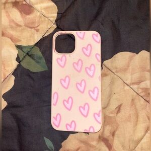 SHEIN Pink Heart Pattern Phone Case